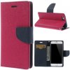 Pouzdro a kryt na mobilní telefon Apple Pouzdro Mercury Apple iPhone 6 / 6S Fancy Diary hot růžové/Navy