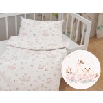 Biante povlečení postýlky Sandra SA610 Labutě mezi lekníny na bílém postýlky 90 x 120 cm 40 x 60 cm – Zboží Dáma