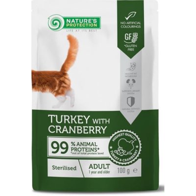 Nature's Protection Cat Sterilised Turkey and Cranberry 100 g