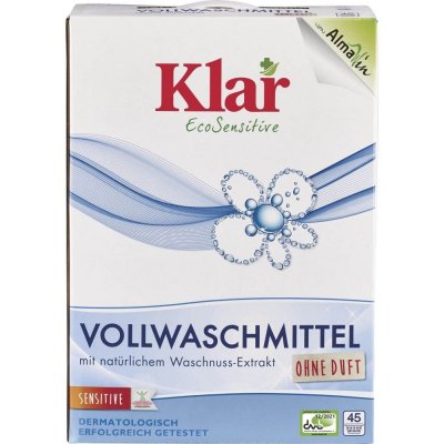 Klar Prací prášek z mýdlových ořechů sensitive 2,475 kg – Sleviste.cz