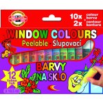 KOH-I-NOOR 9739 Sada barev na sklo 12x10,5 ml – Zboží Dáma