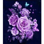 Amparo Miranda® Diamantový obrázek Fialové růže – Sleviste.cz