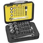 Stanley 1/4" 39-ti dílná sada bitů a hlavic s ráčnovým klíčem 1-13-907 – Zboží Mobilmania