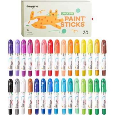 Jarmelo temperové barvy v tyčince smyvatelné 30 ks – Hledejceny.cz
