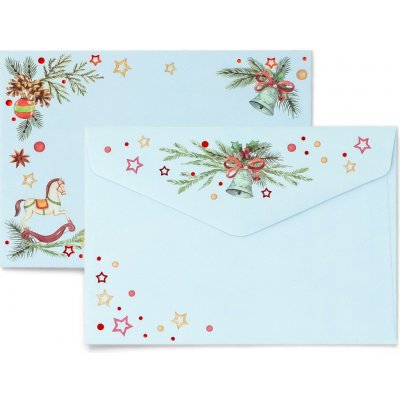 Galeria Papieru Ozdobné obálky - C6, 120 g/m2, vánoční, hvězdičky, 10 ks – Zboží Dáma