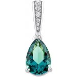 SILVEGO Stříbrný přívěsek Ella se syntetickým turmalínem paraiba a Brilliance Zirconia MSS195PPAR – Zboží Mobilmania