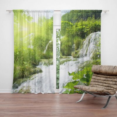 Sablio Závěs Kaskádovitý vodopád: 2ks 140x250cm – Hledejceny.cz