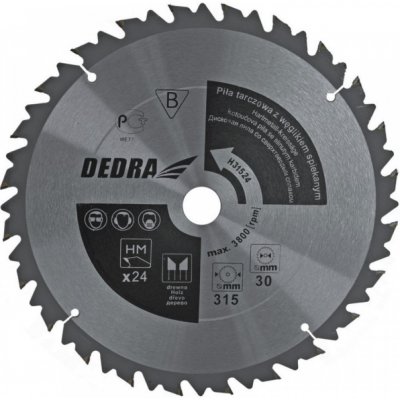 Dedra Kotouč pilový na dřevo 600x30mm s omezovačem posuvu HM 36z. HL60036