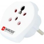 SKROSS cestovní adaptér India-Israel-Denmark to Europe pro cizince v ČR, typ E/F – Zboží Živě
