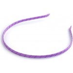 Saténová čelenka do vlasů - fialová lila tmavá