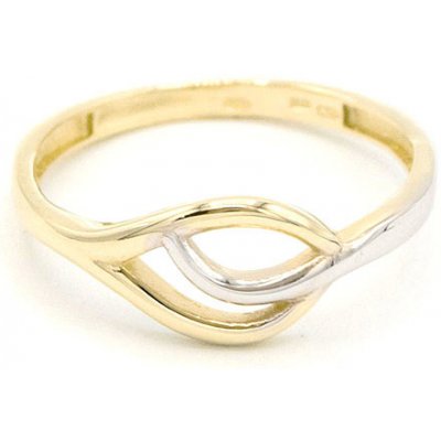 B&B Goldinvestic Zlatý prsten srdce a nekonečno se zirkony bílé zlato N5874