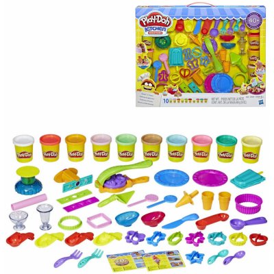 PLAY-DOH HASBRO Modelína velká sada 10 kelímků 840g s nástroji a nádobím 14e – Zboží Mobilmania