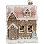 Hnědá svítící perníková chaloupka Gingerbread House - 13*10*16 cm / 3*AAA - Clayre & Eef – Hledejceny.cz