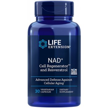Life Extension NAD+ Cell Regenerator™ a Resveratrol 30 kapslí