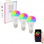 Immax NEO LITE SMART sada 3x žárovka LED E27 11W RGB+CCT barevná a bílá, stmívatelná, Wi-Fi, TUYA – Hledejceny.cz