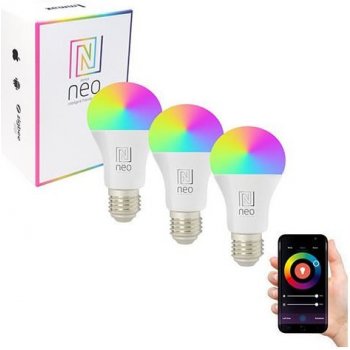 Immax NEO LITE SMART sada 3x žárovka LED E27 11W RGB+CCT barevná a bílá, stmívatelná, Wi-Fi, TUYA
