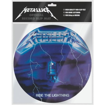 CurePink Podložka na talíř gramofonu Metallica: Ride To Lightning průměr 30.5cm GP85850 – Hledejceny.cz