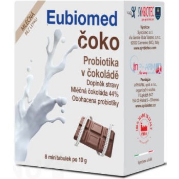 Eubiomed čoko mléčná 8 minitabulek po 10 g