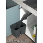 In-Design Vestavný koš na dvířka UNION SINGLE 2 x 7 l – Hledejceny.cz