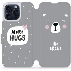 Mobiwear flip Apple iPhone 15 Pro Max - MH06P Be brave - more hugs