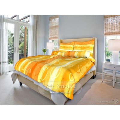 Smolka krep povlečení Kola oranžová 140x200 70x90 – Zboží Dáma