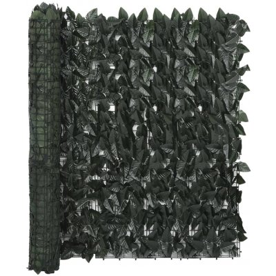 vidaXL Balkónová zástěna s tmavě zelenými listy 600 x 100 cm – Zboží Mobilmania
