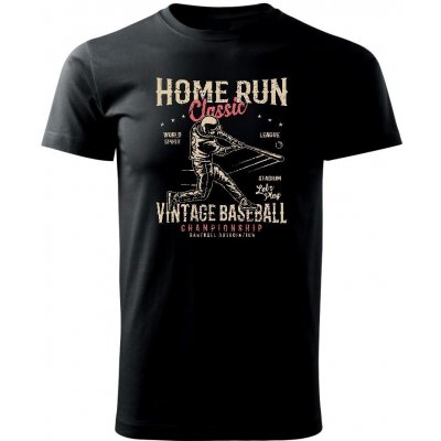 Home Run Classic Klasické pánské triko černá