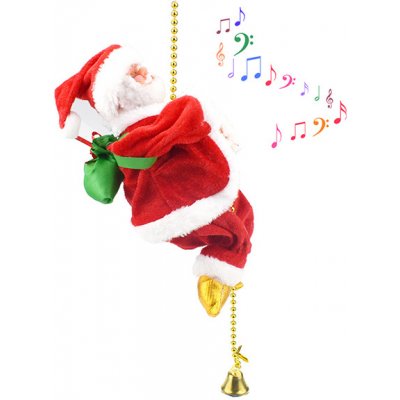 Šplhající Santa Claus s vánoční hudbou