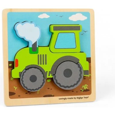 Bigjigs Toys Vkládací puzzle Traktor – Hledejceny.cz