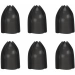 L-Style Shell Lock Ring plastové průsvitné černé 6ks – Sleviste.cz