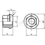matice 12x1.5 ZINEK /8/ kolová SW17 DIN 74361A [1 ks] – Zboží Mobilmania