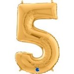 GRABO fóliový balónek ČÍSLICE ZLATÁ 5 66cm,26" nafukovací – Hledejceny.cz