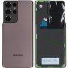 Náhradní kryt na mobilní telefon Kryt Samsung Galaxy S21 Ultra SM- G998 zadní hnědý