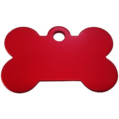 Bafpet Oboustranná psí známka kostička Červená 2,3cm x 3,6cm 01V – Zboží Mobilmania