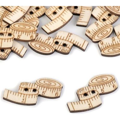 Knoflík dřevěný metr 18x29 mm – Hledejceny.cz