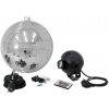 Zrcadlová koule Eurolite Set zrcadlová koule 30cm s LED RGB spot IR