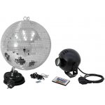 Eurolite Set zrcadlová koule 30cm s LED RGB spot IR – Sleviste.cz