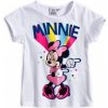 Dětské tričko s potiskem Sun City Dívčí bavlněné tričko s krátkým rukávem Minnie Mouse Disney bílé