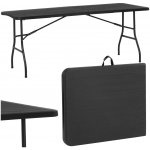 SPRINGOS BANQUET Cateringový stůl skládací 180x75 cm, grafitový – Sleviste.cz