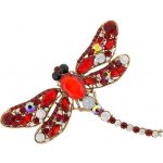 Gaira brož Vážka 3052 červená – Zboží Mobilmania