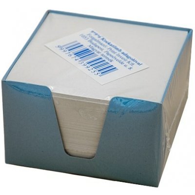 Kostka, bílá, 9 × 9 × 6 cm, v jednobarevném barevném stojánku – Hledejceny.cz