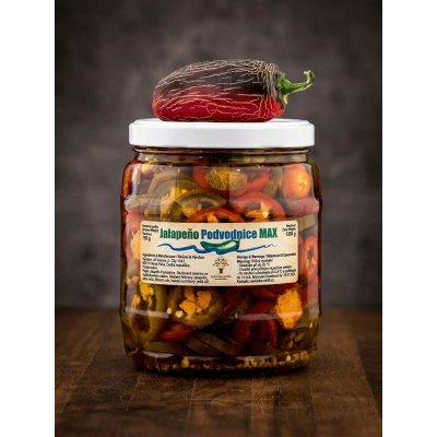 Seminka-chilli.cz Podvodnice MAXI Jalapeño sterilované papričky 1400 g – Sleviste.cz
