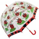 Deštník Blooming Brollies dětský průhledný deštník Bugzz Kids Stuff Ladybugs BERUŠKA