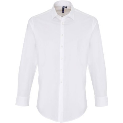 Premier pánská popelínová elastická košile PR244 bílá – Zboží Dáma