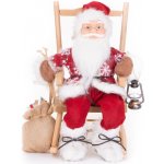 MagicHome Dekorace Vánoce Santa sedící 46 cm – Hledejceny.cz