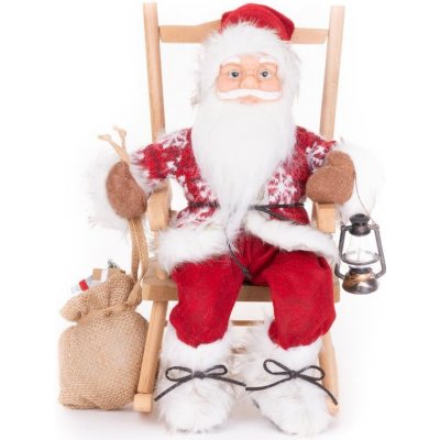 MagicHome Dekorace Vánoce Santa sedící 46 cm – Hledejceny.cz