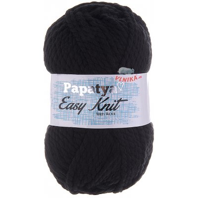 Příze Vlnika Kamgarn Papatya Easy Knit 2000 černá – Zboží Mobilmania