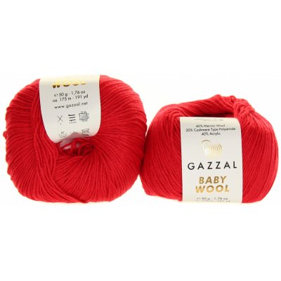 Gazzal Baby Wool 811 červená – Hledejceny.cz