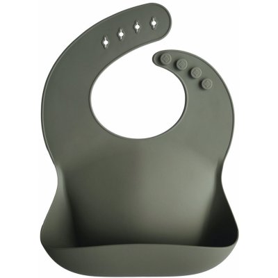 Mushie Silikonový bryndák Silver Sage – Zboží Mobilmania