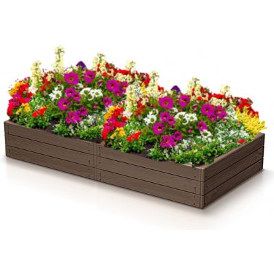 Vyvýšený záhon Prosperplast BASE WOODY hnědý 149,2 cm – HobbyKompas.cz